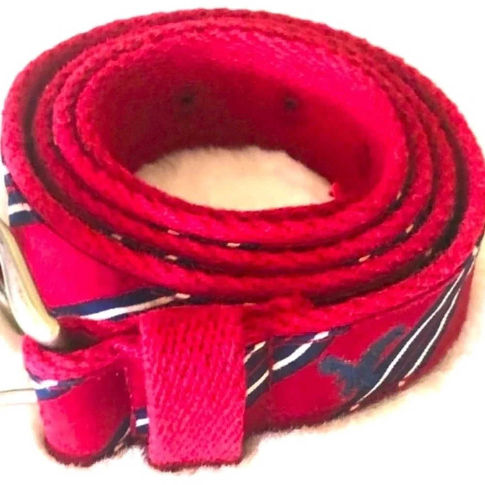 Vintage Red Nautical Belt Americans Eagle Outfitters with Silver D ring - Picture 8 of 8
